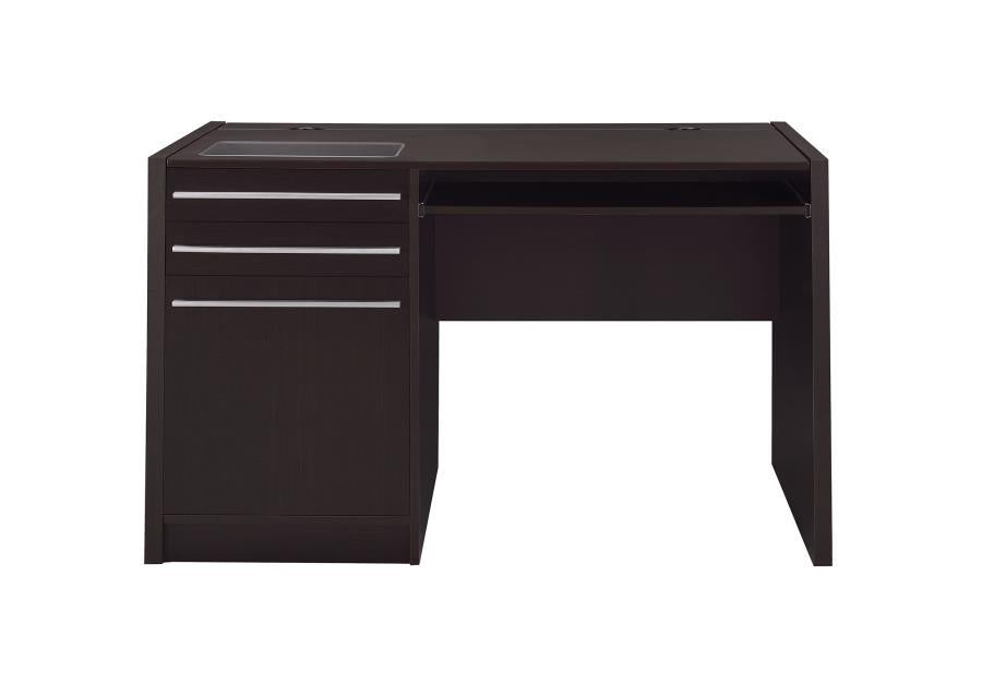 Halston - Halston Rectangular Connect-it Office Desk Cappuccino