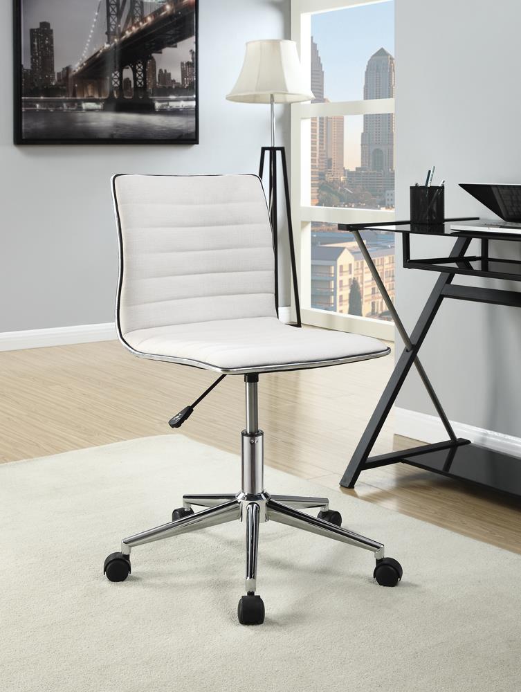 Chryses - Adjustable Height Office Chair White and Chrome