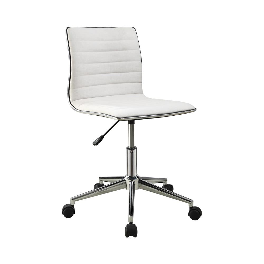 Chryses - Adjustable Height Office Chair White and Chrome