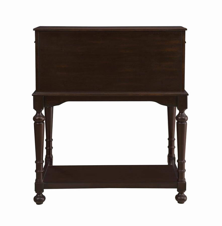 Milo - Milo 10-drawer Secretary Desk Warm Brown