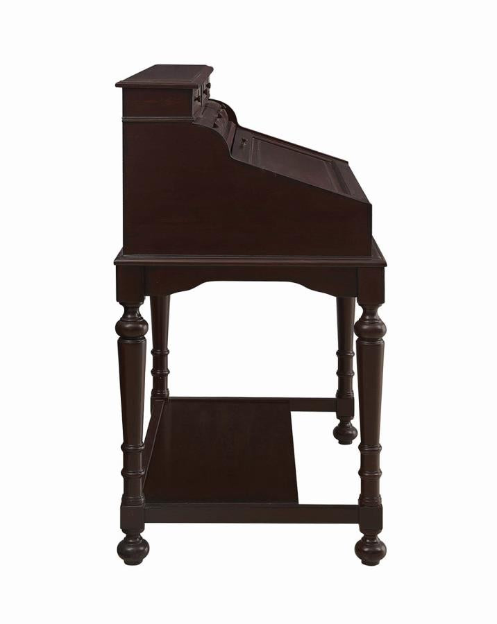 Milo - Milo 10-drawer Secretary Desk Warm Brown