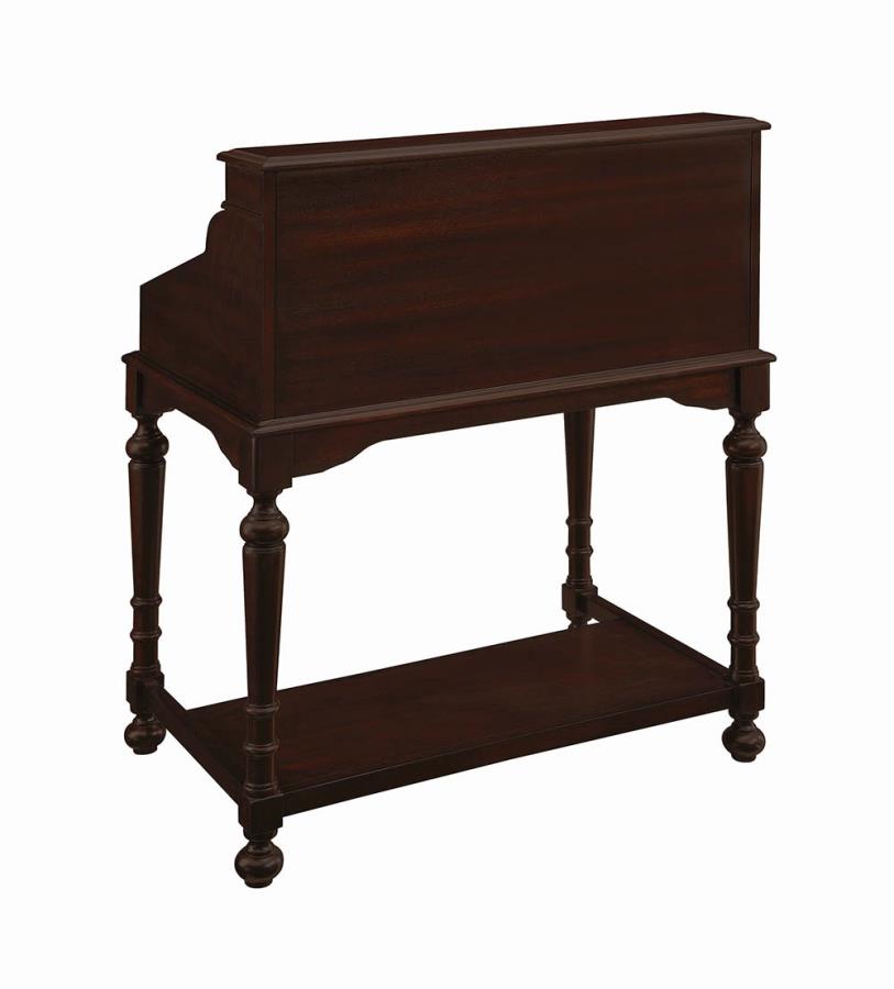 Milo - Milo 10-drawer Secretary Desk Warm Brown