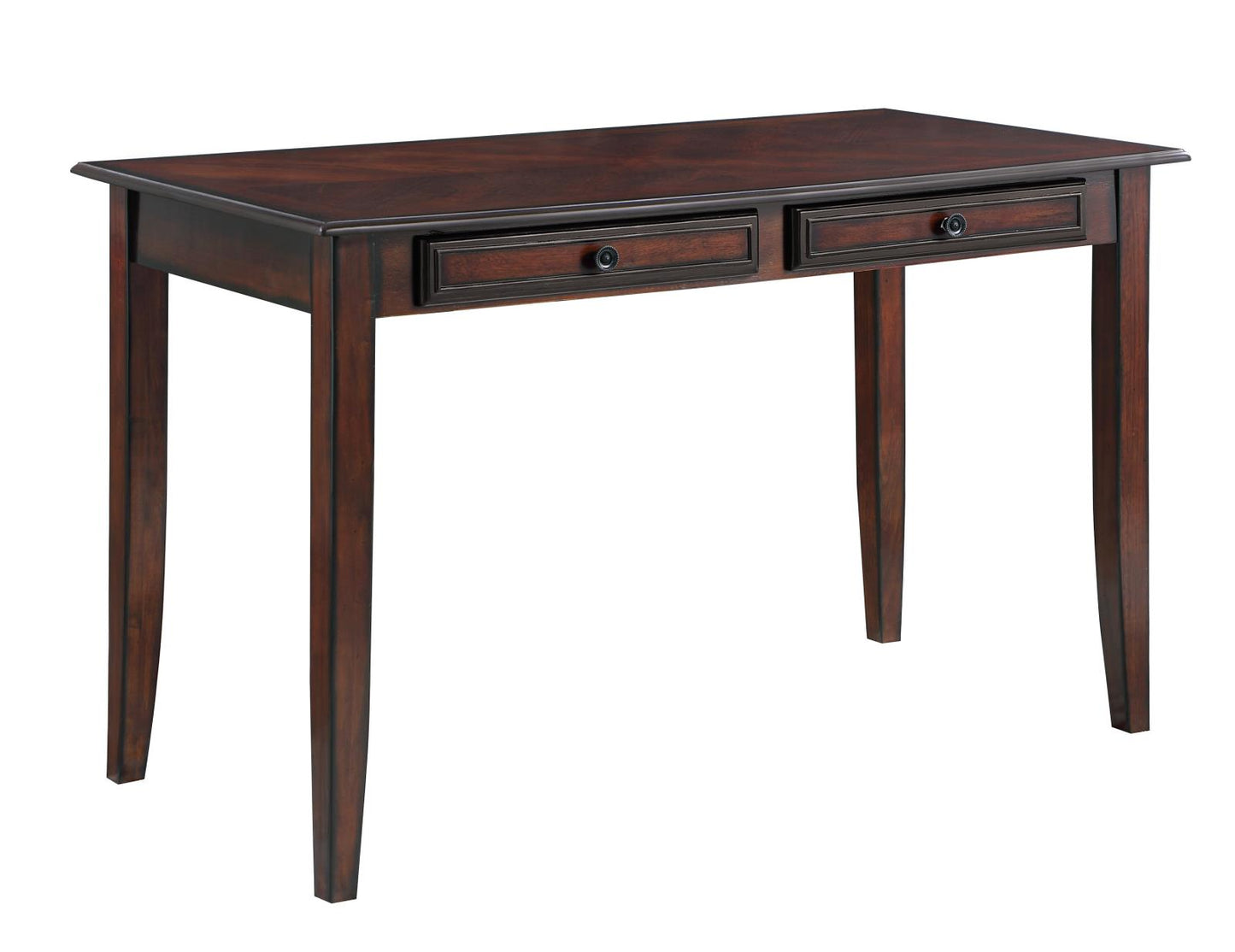 Newton - Newton 2-piece Writing Desk Set Chestnut and Tan