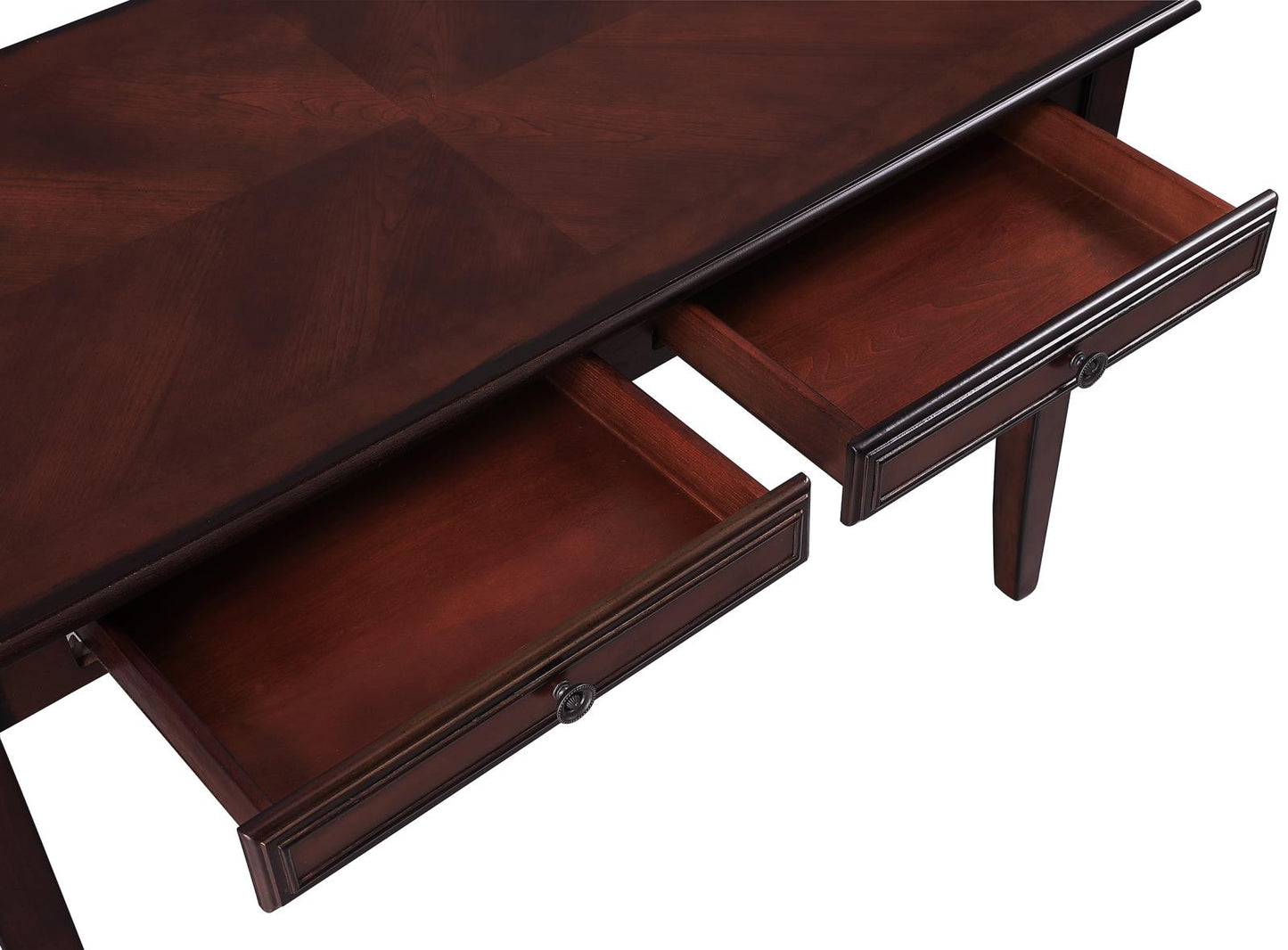 Newton - Newton 2-piece Writing Desk Set Chestnut and Tan