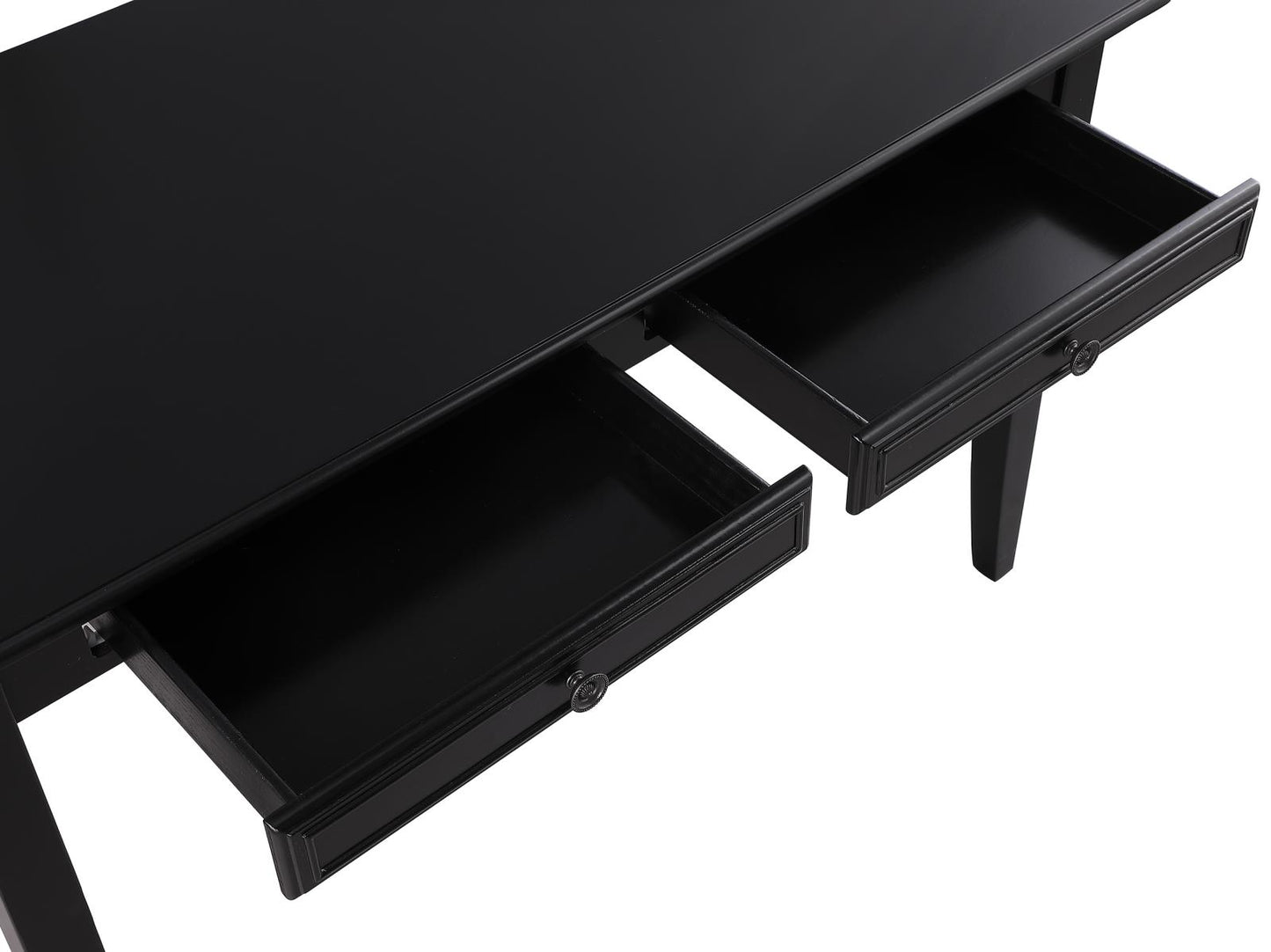 Newton - Newton 2-piece Writing Desk Set Black and Tan