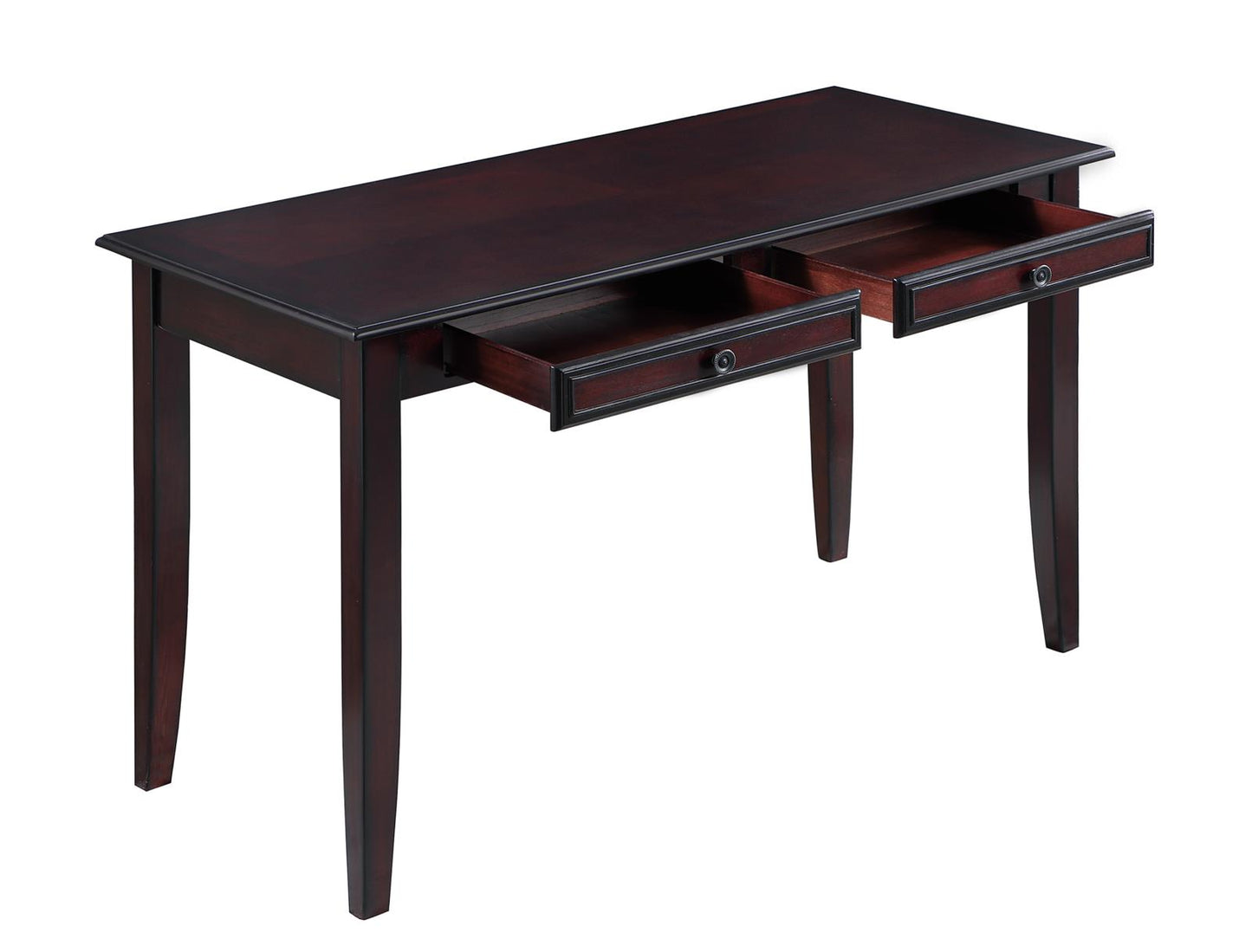Newton - Newton 2-piece Writing Desk Set Dark Amber and Tan