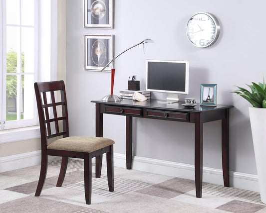 Newton - Newton 2-piece Writing Desk Set Dark Amber and Tan