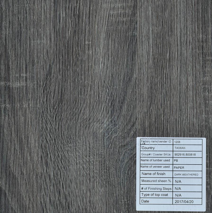 Dobrev - Dobrev 2-drawer Writing Desk Weathered Grey and Clear