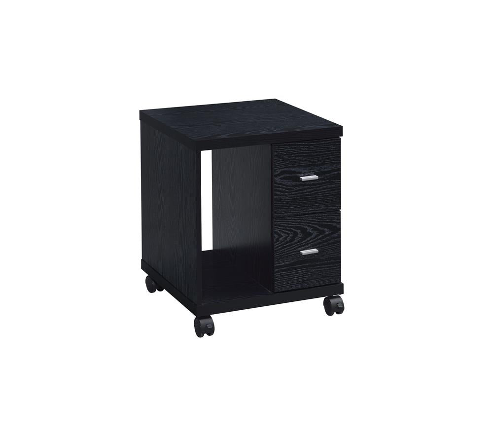 Russell - Russell 2-drawer CPU Stand Black Oak