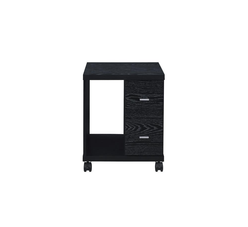Russell - Russell 2-drawer CPU Stand Black Oak