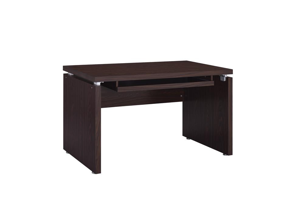 Russell - Russell Computer Desk with Keyboard Tray Medium Oak