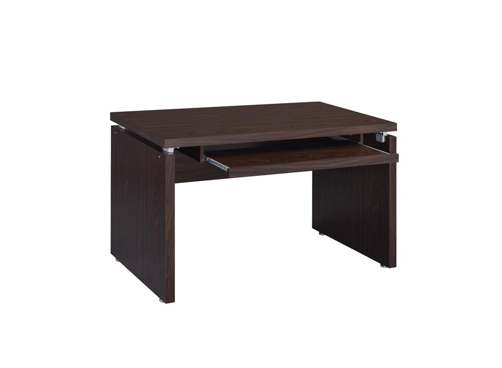 Russell - Russell Computer Desk with Keyboard Tray Medium Oak