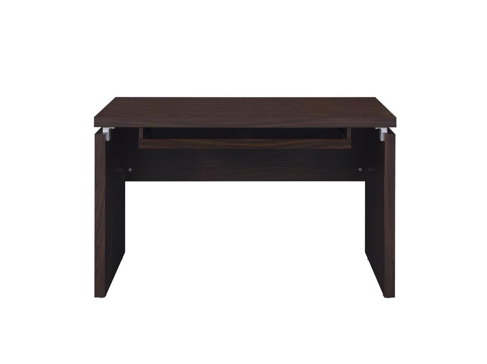 Russell - Russell Computer Desk with Keyboard Tray Medium Oak