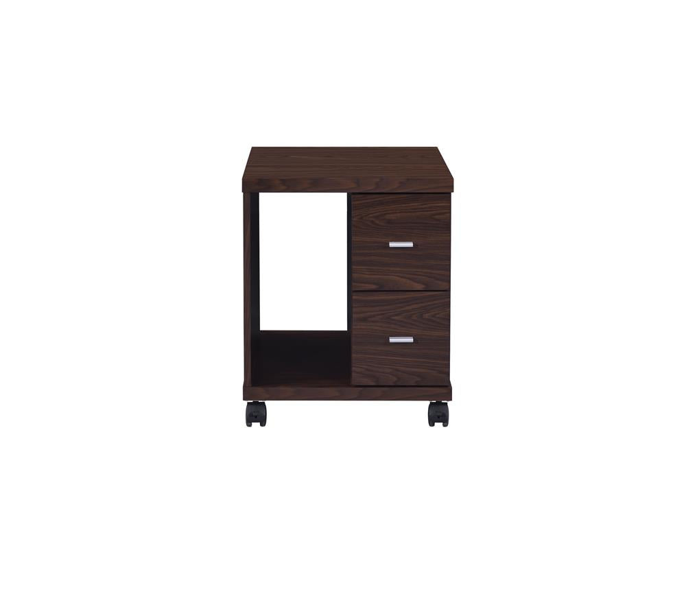 Russell - Russell 2-drawer CPU Stand Medium Oak
