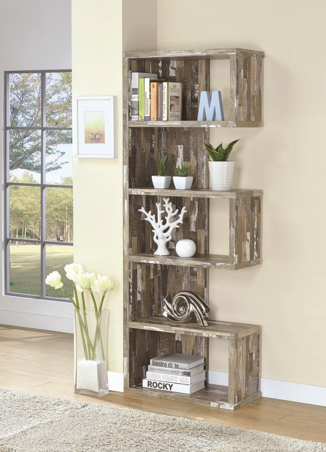 Joey - Joey 5-tier Bookcase Salvaged Cabin