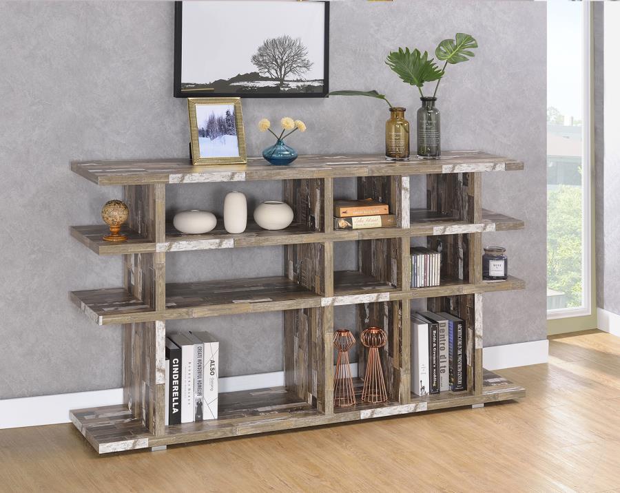 Santos - Santos 3-tier Open Bookcase Salvaged Cabin
