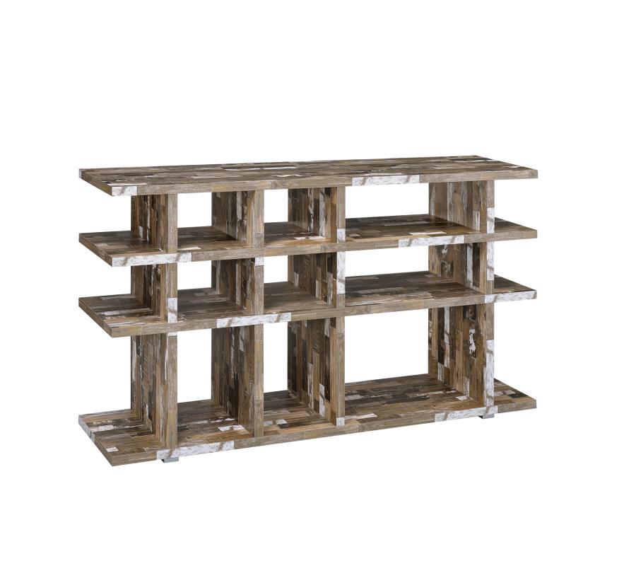 Santos - Santos 3-tier Open Bookcase Salvaged Cabin