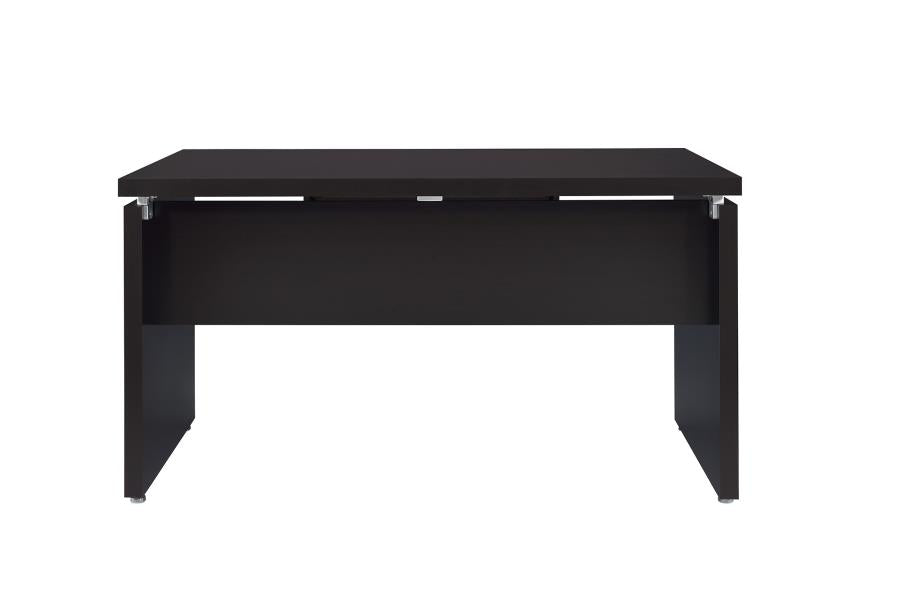 Skylar - Skylar Computer Desk with Keyboard Drawer Cappuccino