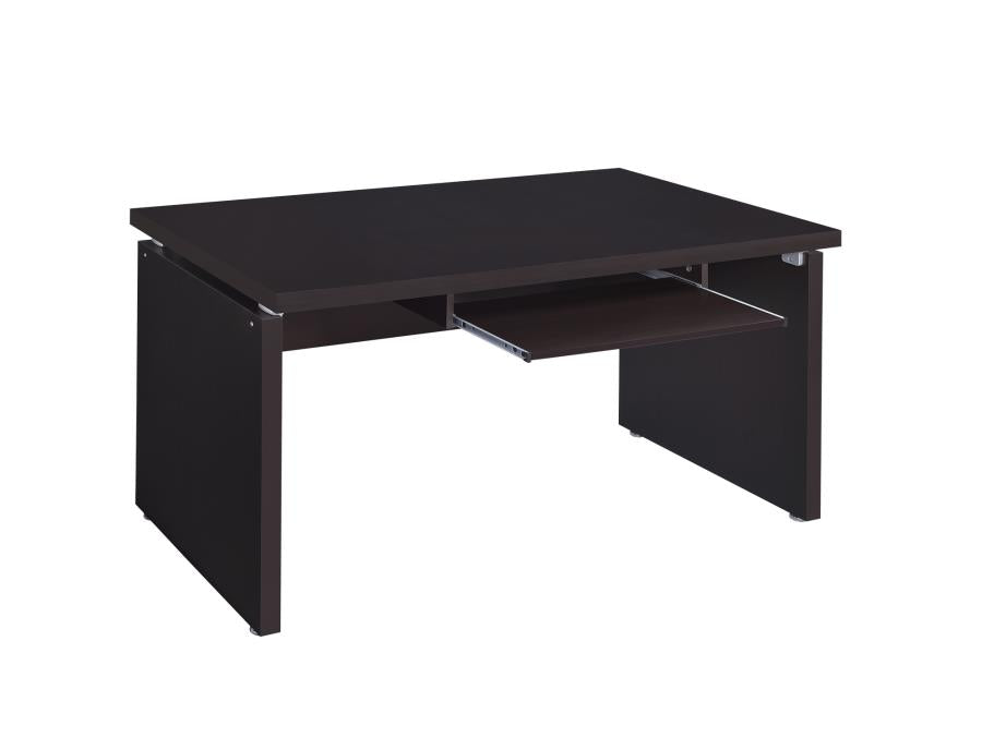 Skylar - Skylar Computer Desk with Keyboard Drawer Cappuccino