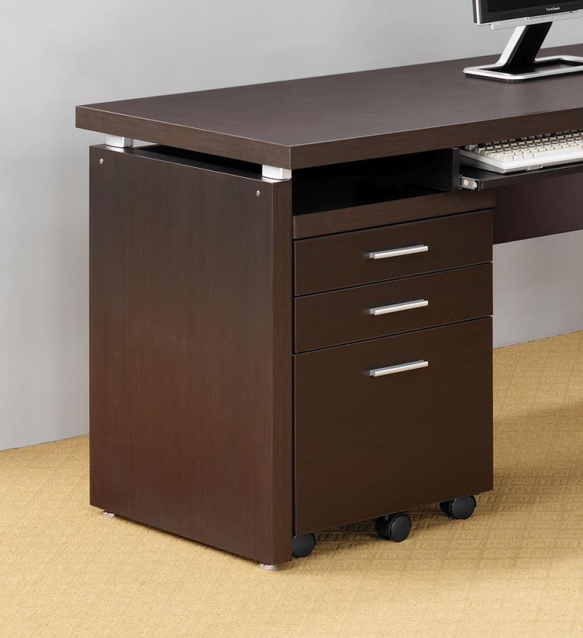 Skylar - Skylar 3-drawer Mobile File Cabinet Cappuccino