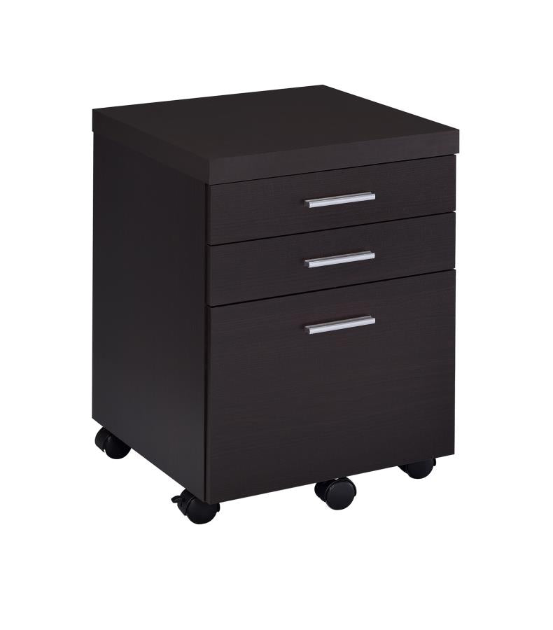 Skylar - Skylar 3-drawer Mobile File Cabinet Cappuccino