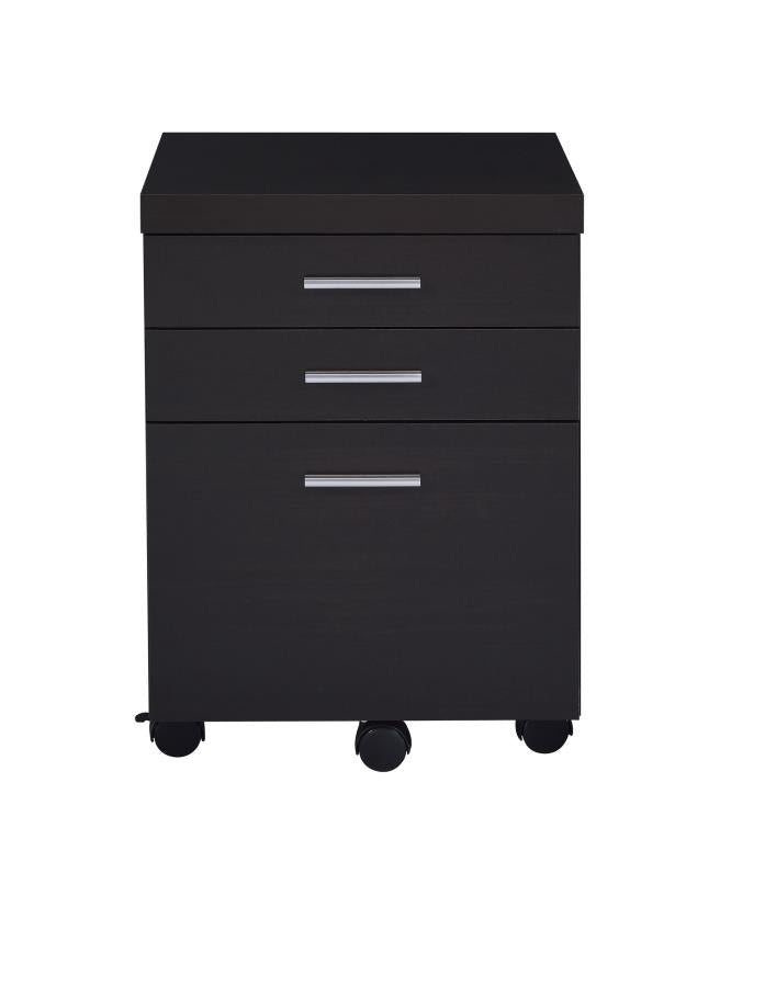 Skylar - Skylar 3-drawer Mobile File Cabinet Cappuccino