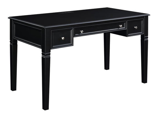 Constance - Constance Writing Desk with Power Outlet Black