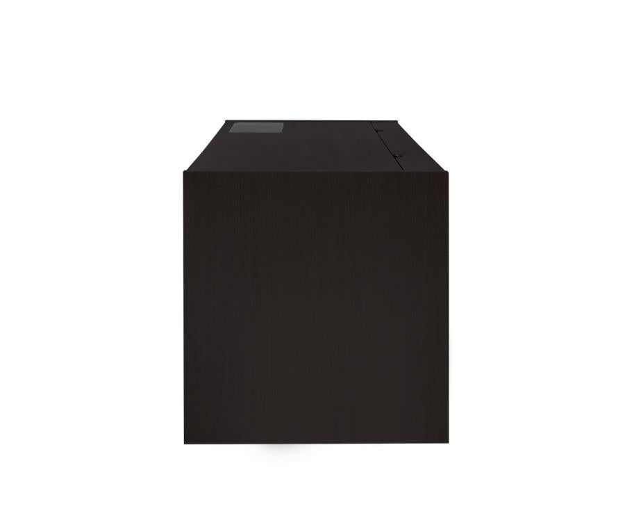 Halston - Halston 3-drawer Connect-it Office Desk Cappuccino