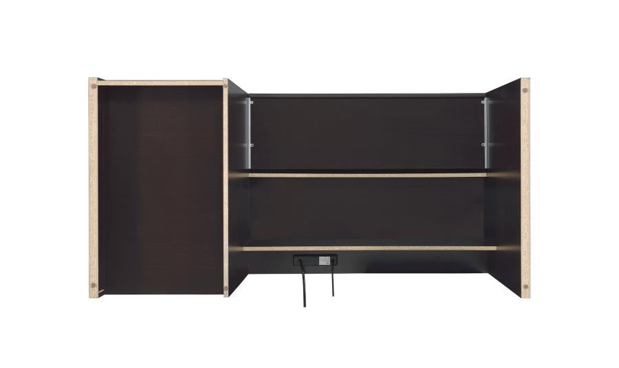 Halston - Halston 3-drawer Connect-it Office Desk Cappuccino