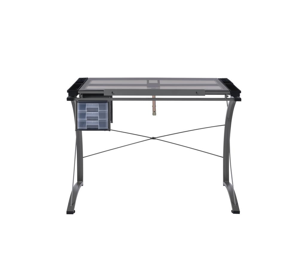 Melo - Melo Drafting Desk with 3-drawer Champagne