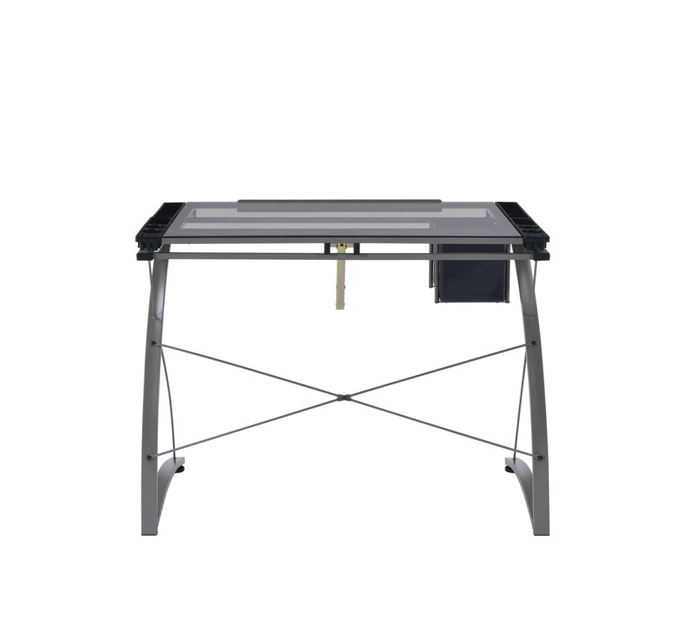 Melo - Melo Drafting Desk with 3-drawer Champagne