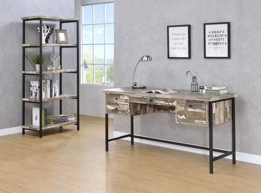 Kemper - Kemper 4-drawer Writing Desk Salvaged Cabin