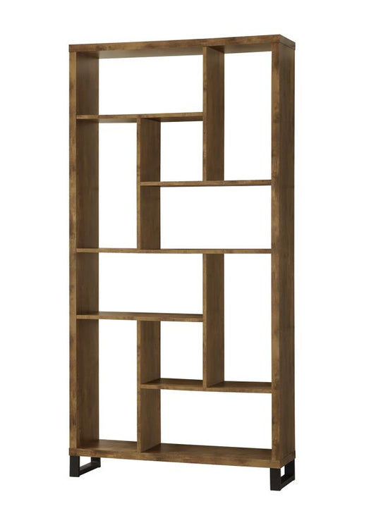 Delwin - Delwin 10-shelf Bookcase Antique Nutmeg