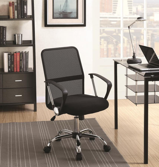 Gerta - Gerta Office Chair with Mesh Backrest Black and Chrome