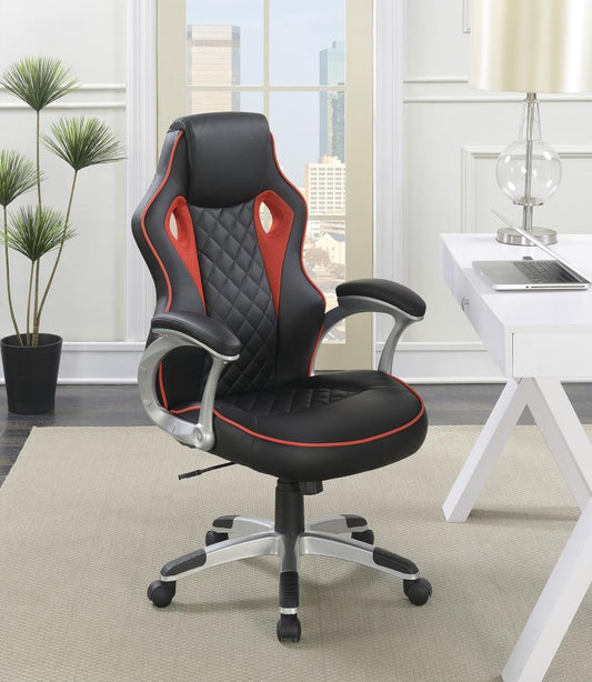 Lucas - Lucas Upholstered Office Chair Black and Red
