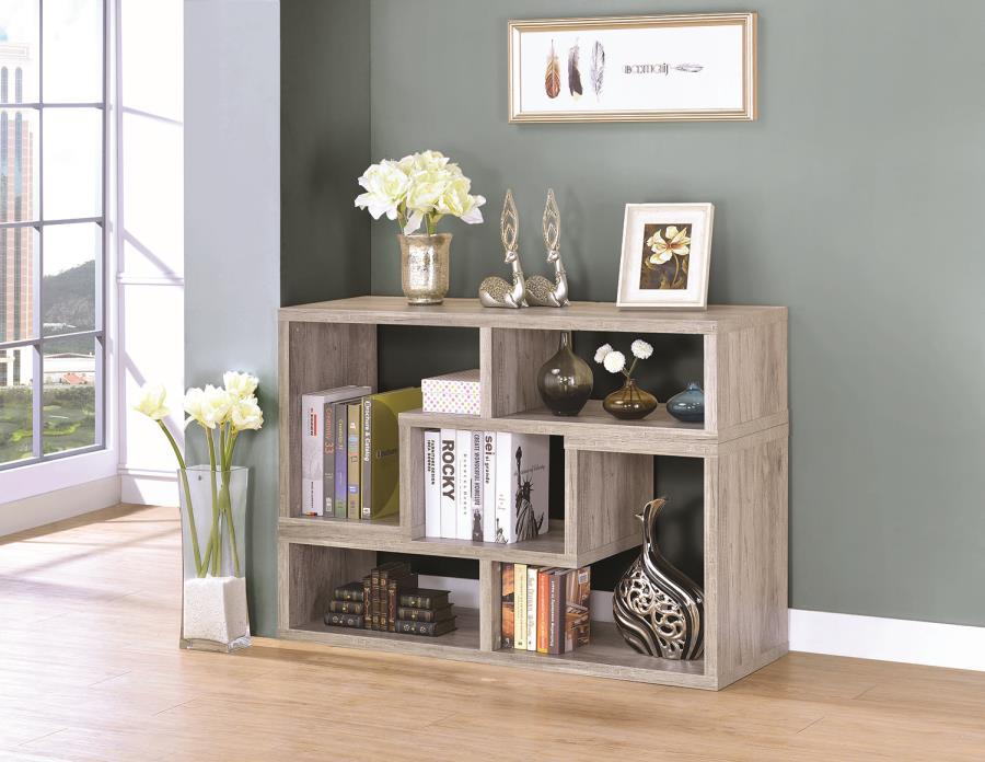 Velma - Velma Convertable Bookcase and TV Console Grey Driftwood
