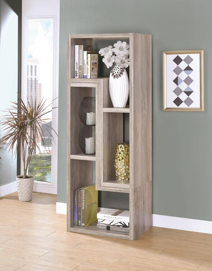 Velma - Velma Convertable Bookcase and TV Console Grey Driftwood