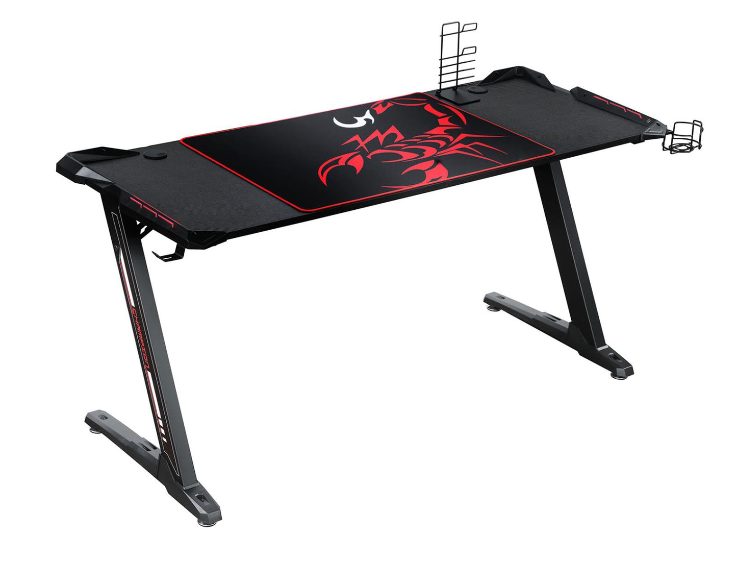 Brocton - Brocton Metal Z-shaped Gaming Desk Black