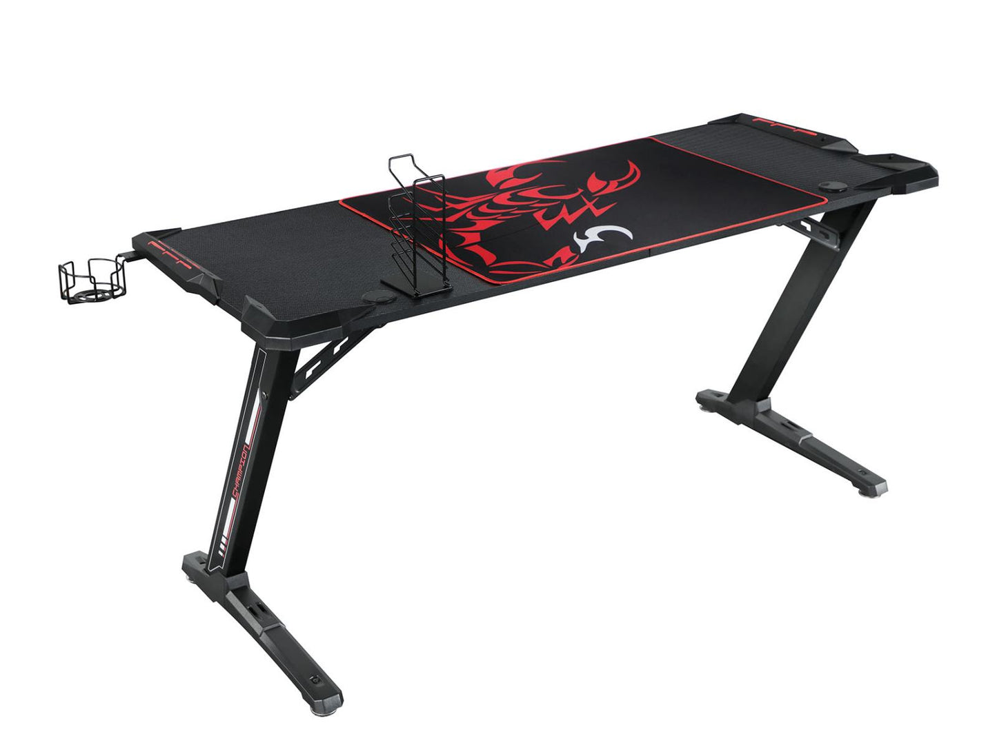 Brocton - Brocton Metal Z-shaped Gaming Desk Black
