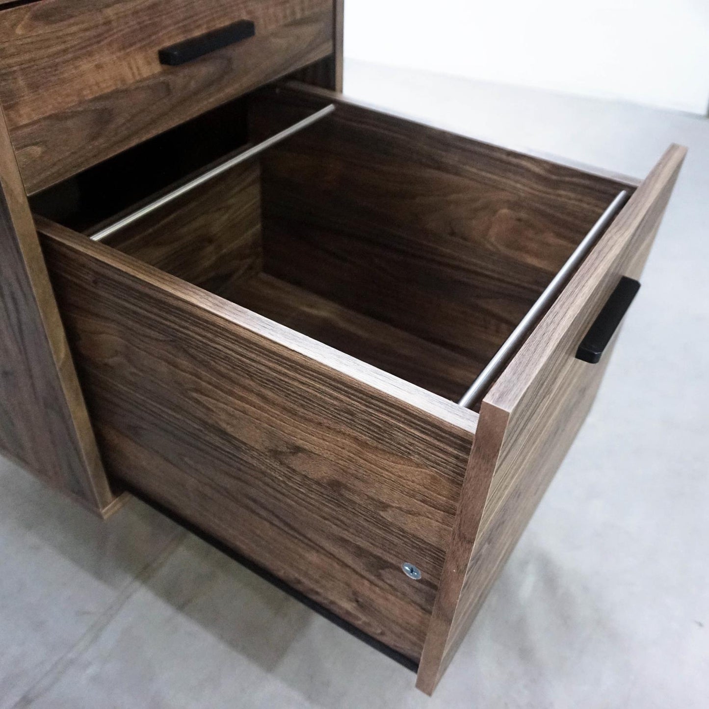 Lawtey - Lawtey Floating Top Office Desk Aged Walnut
