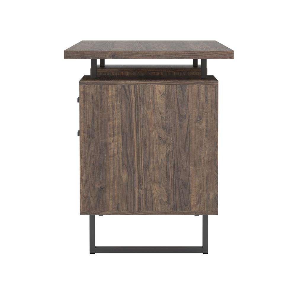 Lawtey - Lawtey Floating Top Office Desk Aged Walnut