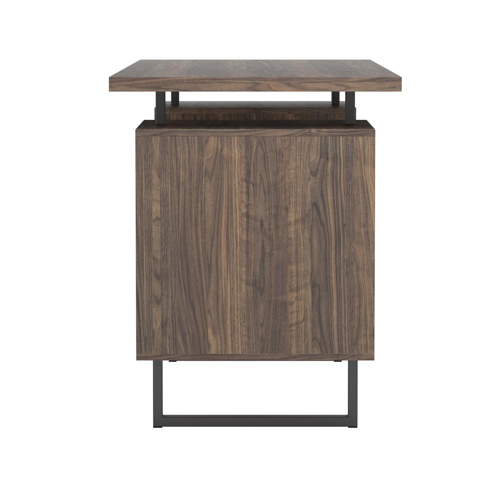 Lawtey - Lawtey Floating Top Office Desk Aged Walnut