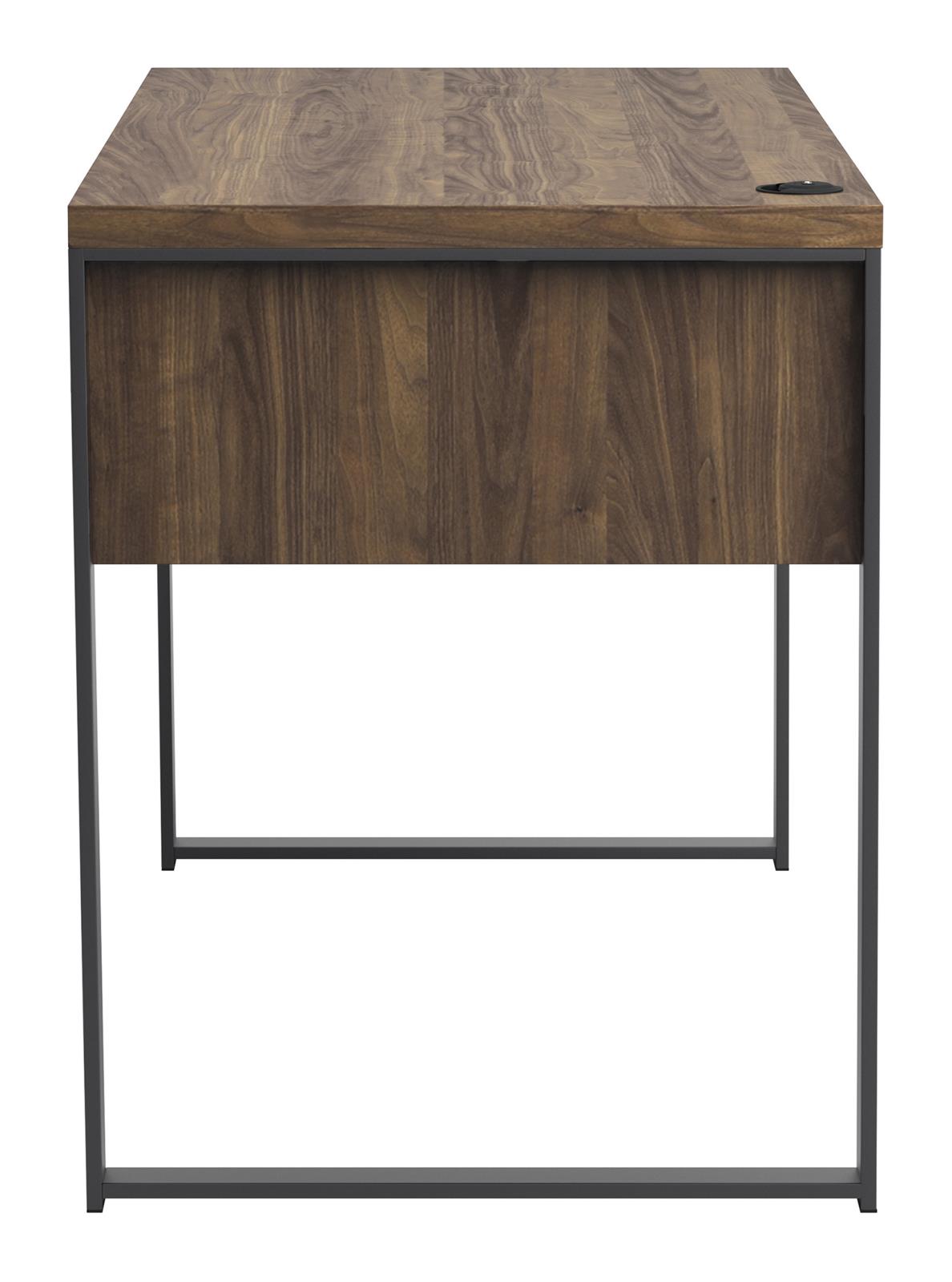 Pattinson - Pattinson 3-drawer Writing Desk Aged Walnut and Gunmetal