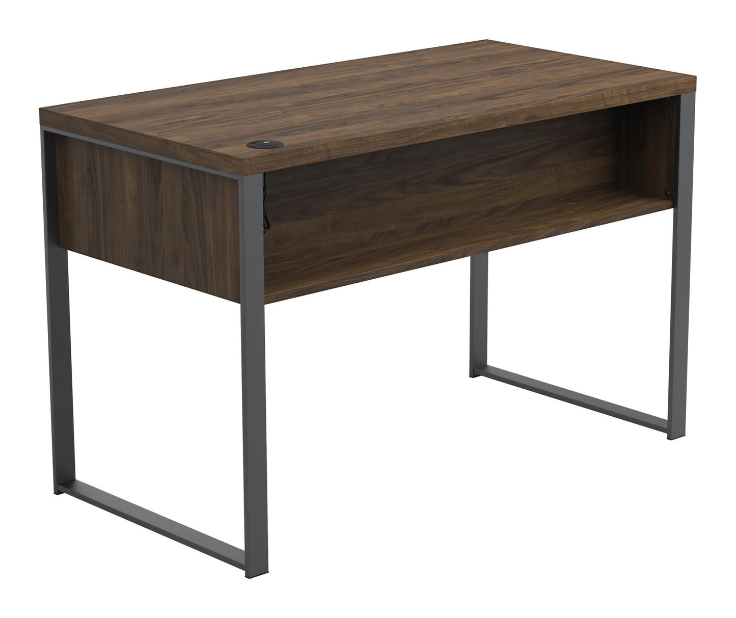 Pattinson - Pattinson 3-drawer Writing Desk Aged Walnut and Gunmetal