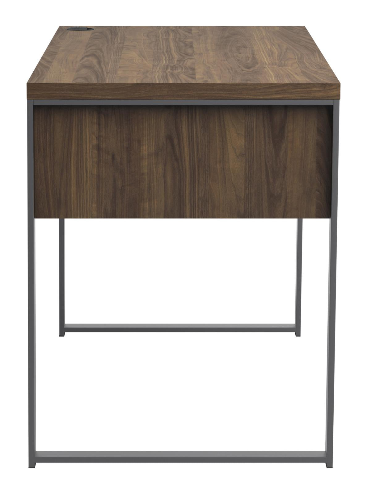 Pattinson - Pattinson 3-drawer Writing Desk Aged Walnut and Gunmetal