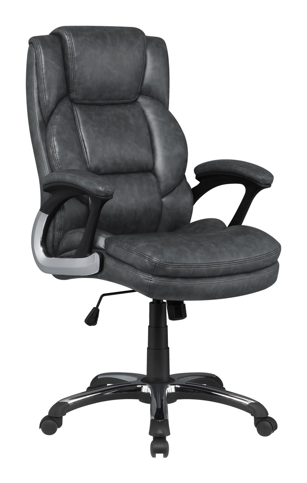 Nerris - Nerris Adjustable Height Office Chair with Padded Arm Grey and Black