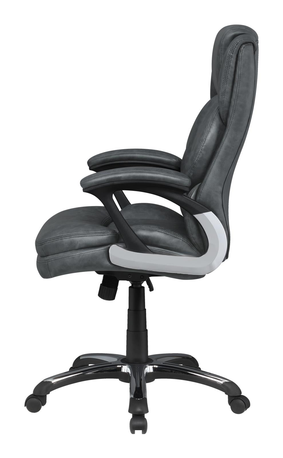 Nerris - Nerris Adjustable Height Office Chair with Padded Arm Grey and Black