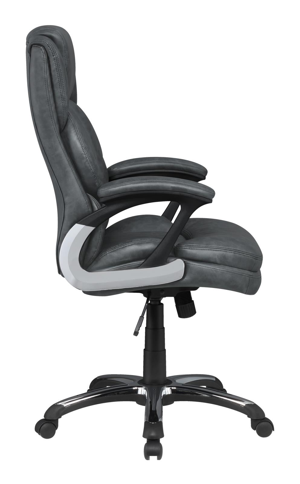 Nerris - Nerris Adjustable Height Office Chair with Padded Arm Grey and Black