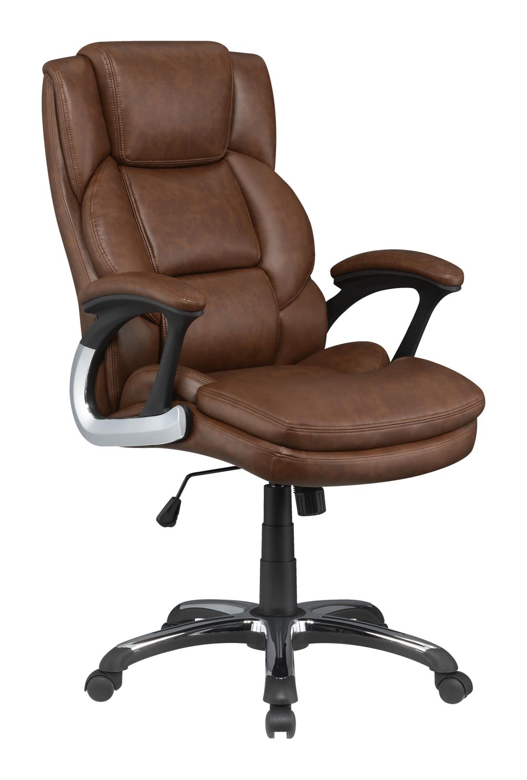 Nerris - Nerris Adjustable Height Office Chair with Padded Arm Brown and Black