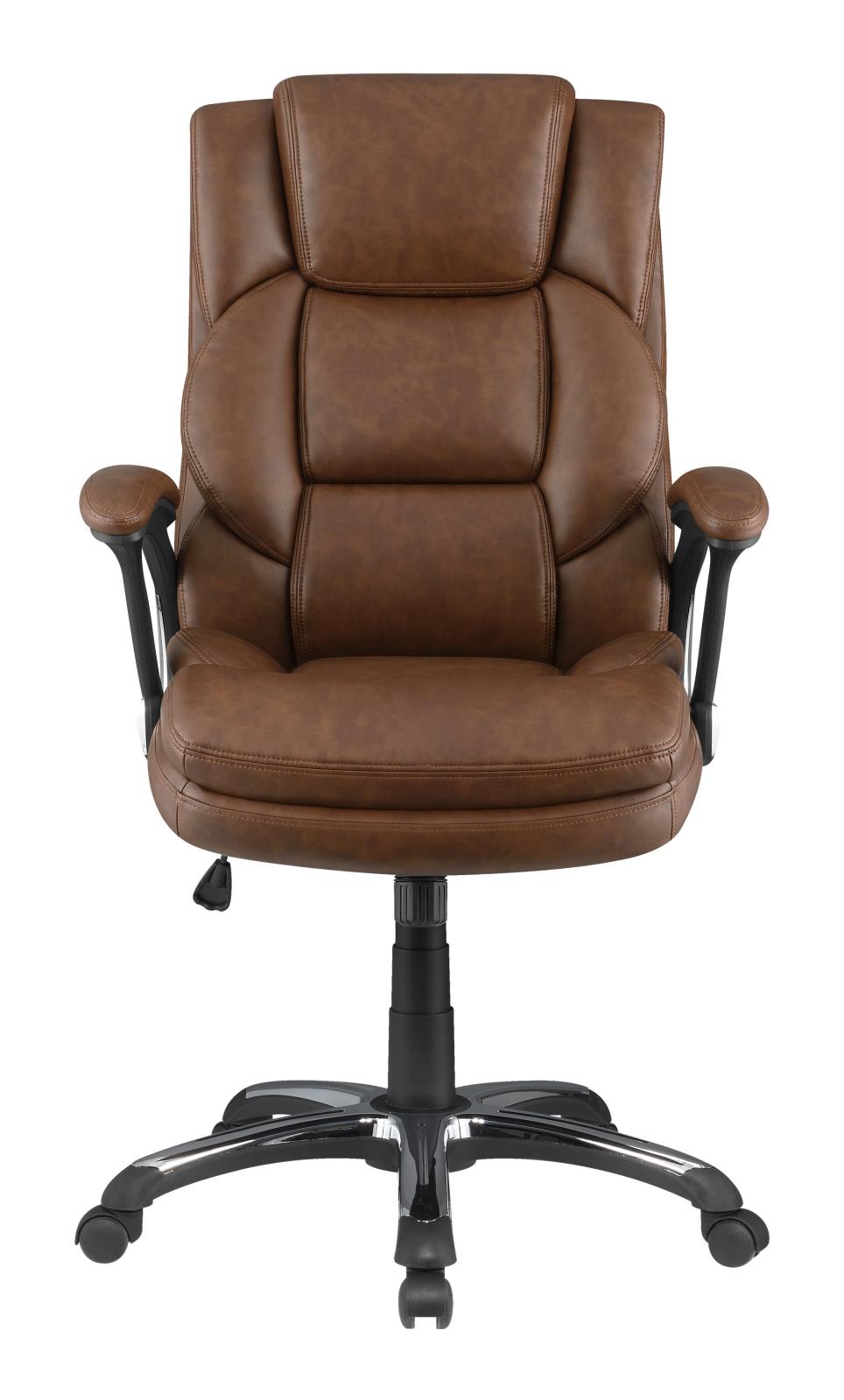 Nerris - Nerris Adjustable Height Office Chair with Padded Arm Brown and Black